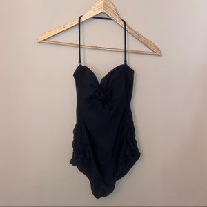 O’Neill Black One Piece Ruffle Swimsuit